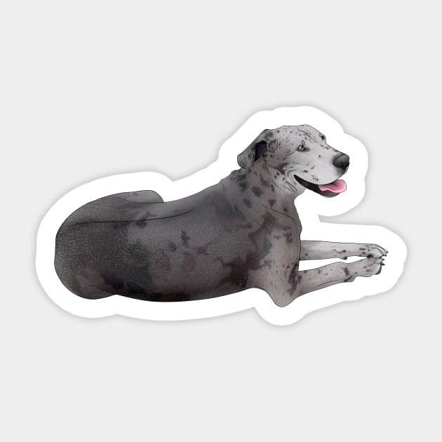 Great Dane Sticker by Blacklightco